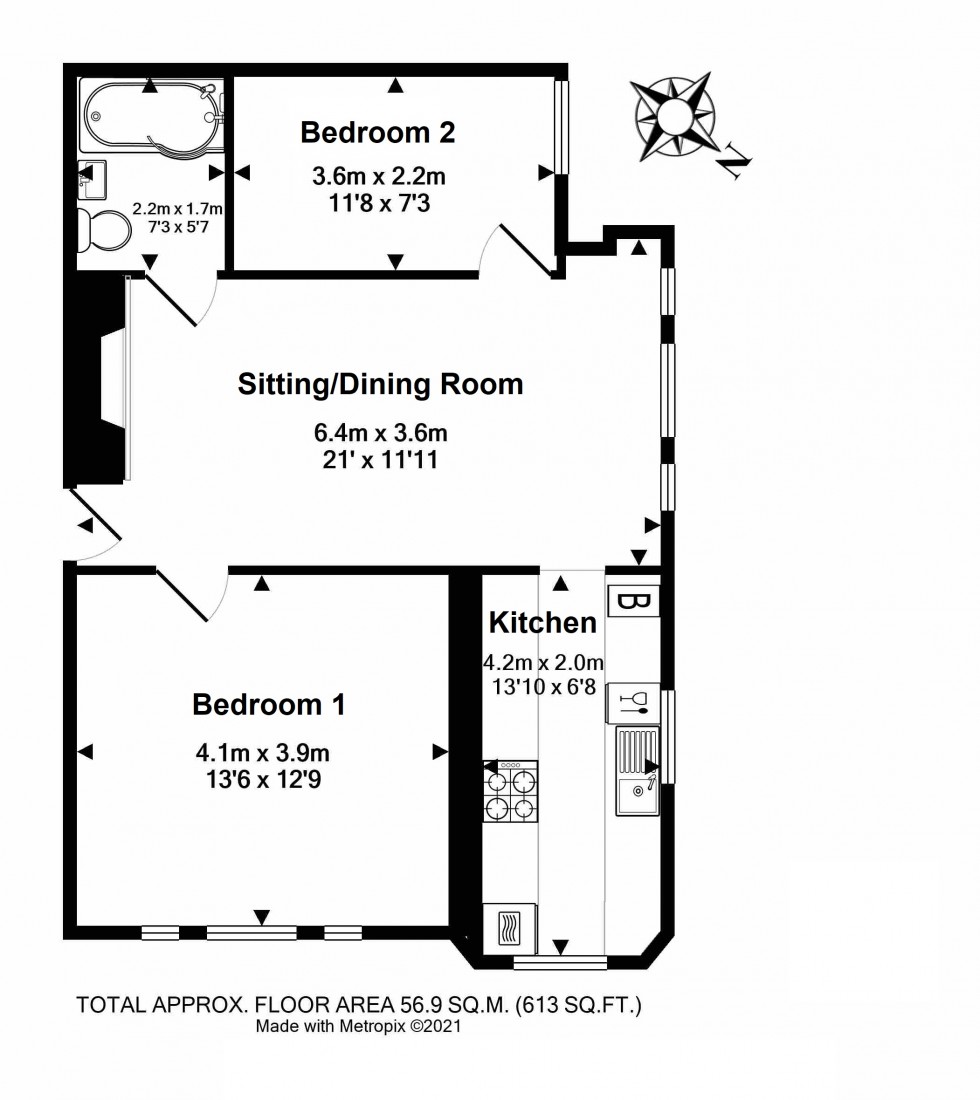 Floorplan for Walmer, Deal, Kent