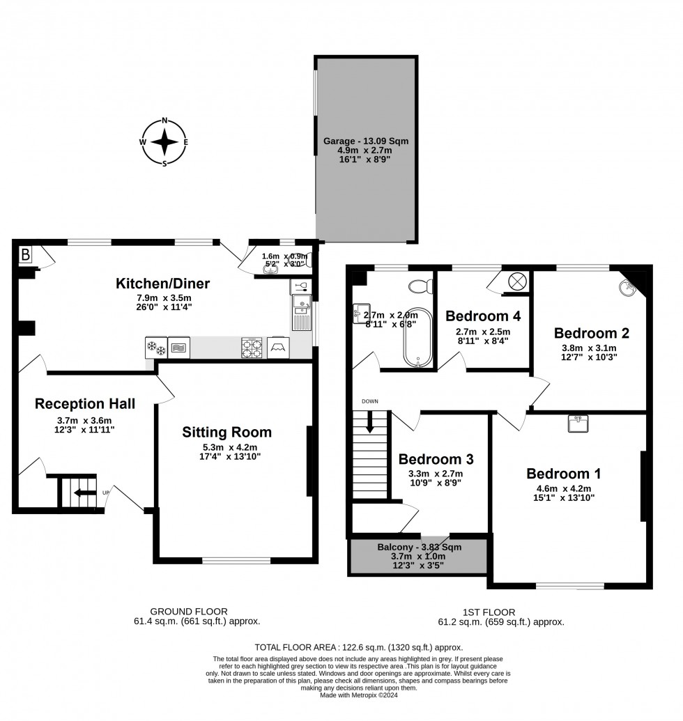 Floorplan for Stanley Road, Deal