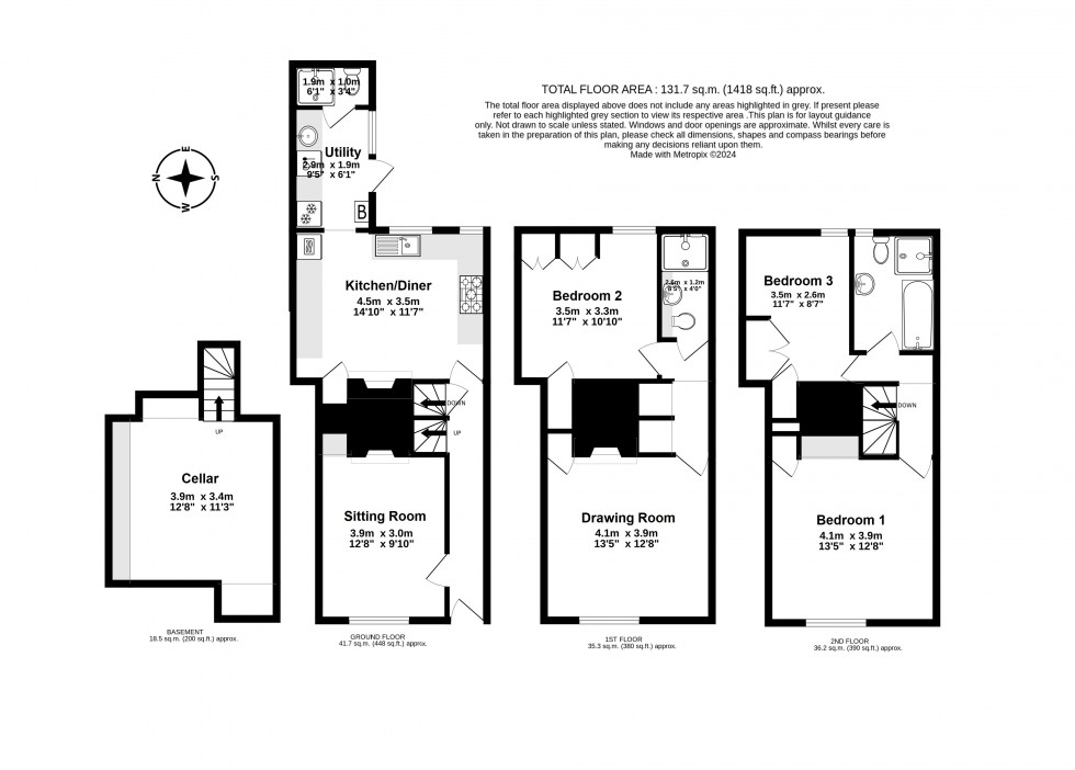 Floorplan for Deal, Kent