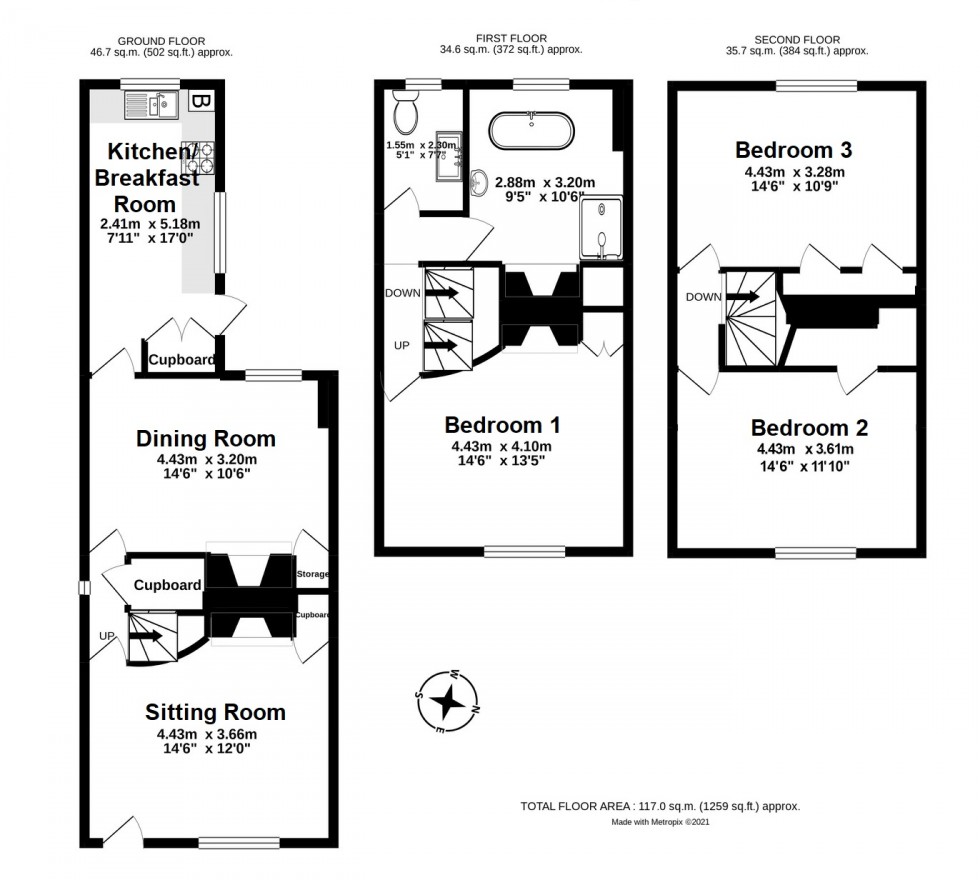 Floorplan for Deal, Kent