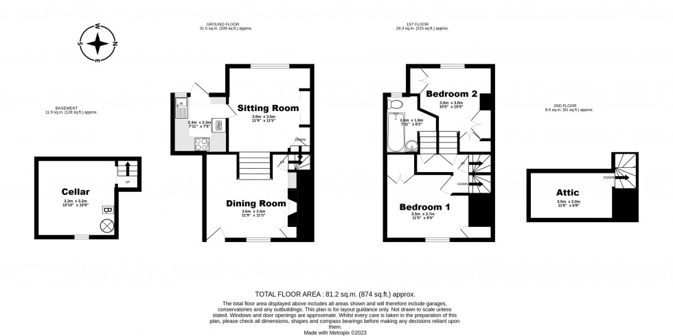 Floorplan for Deal, Kent