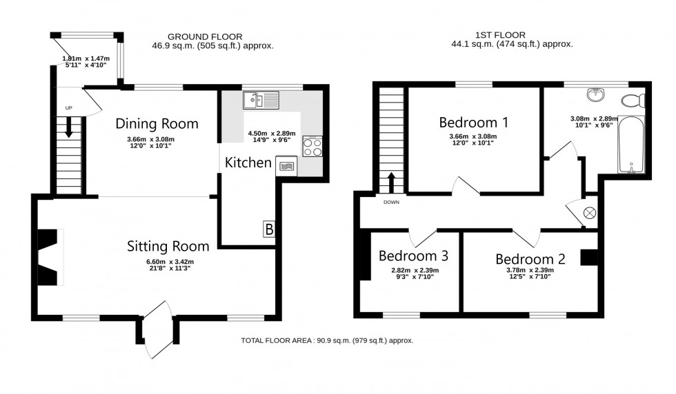 Floorplan for Finglesham, Deal, Kent