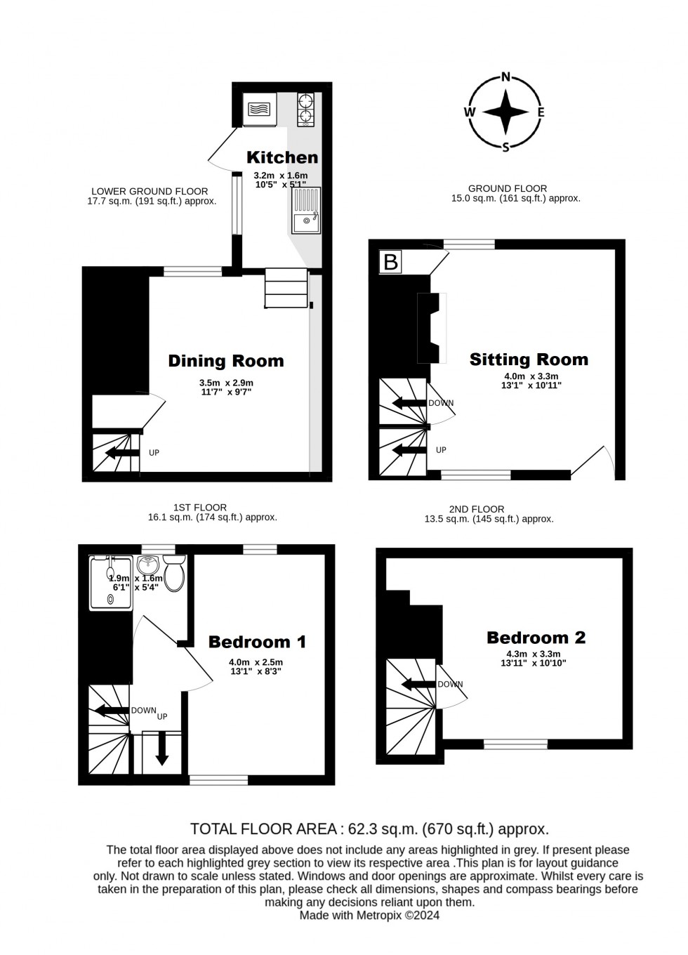 Floorplan for Deal, Kent