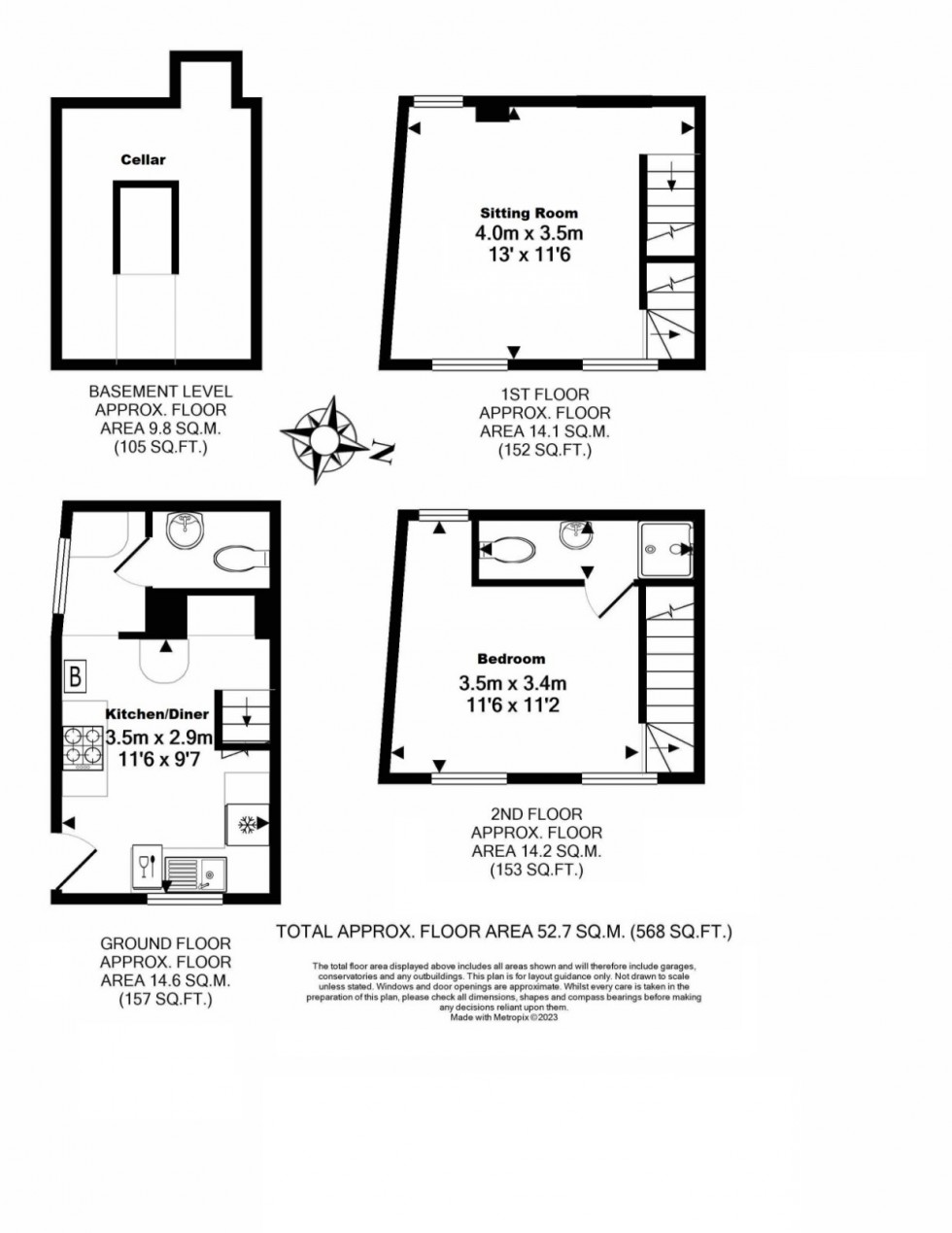 Floorplan for Deal, Kent