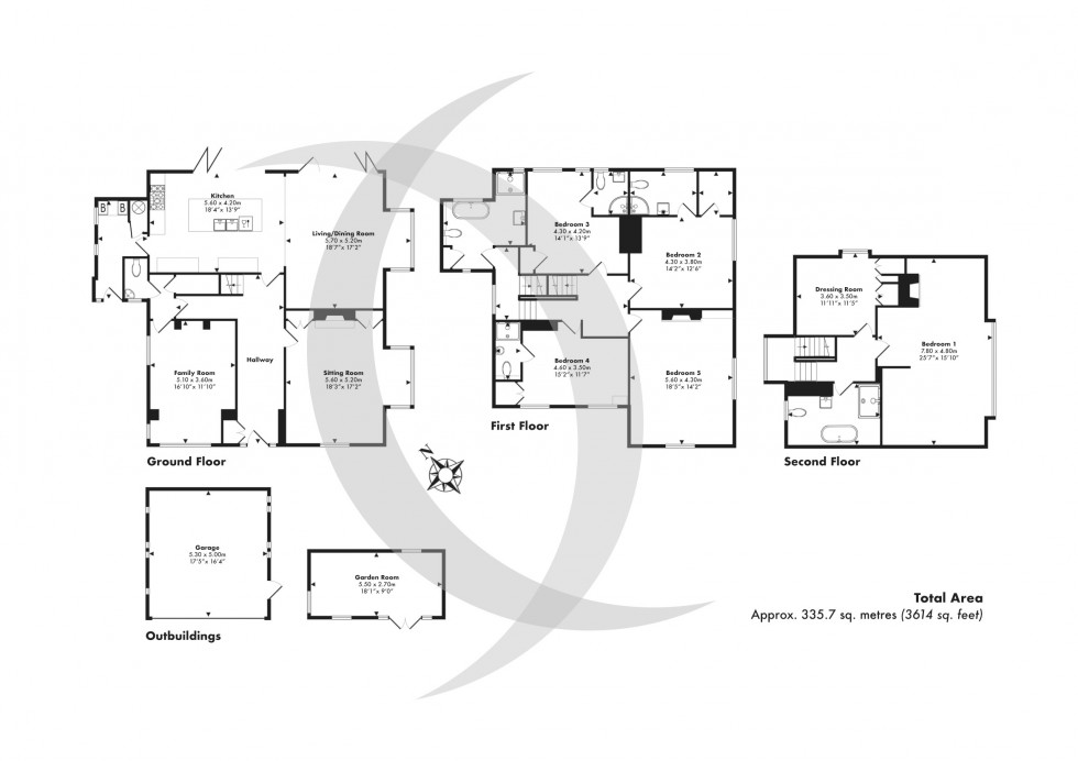 Floorplan for Kingsdown, Deal, Kent