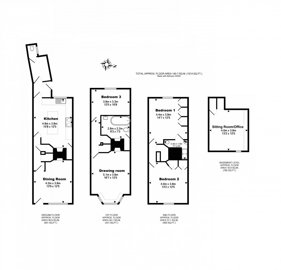 Floorplan for Deal, Kent