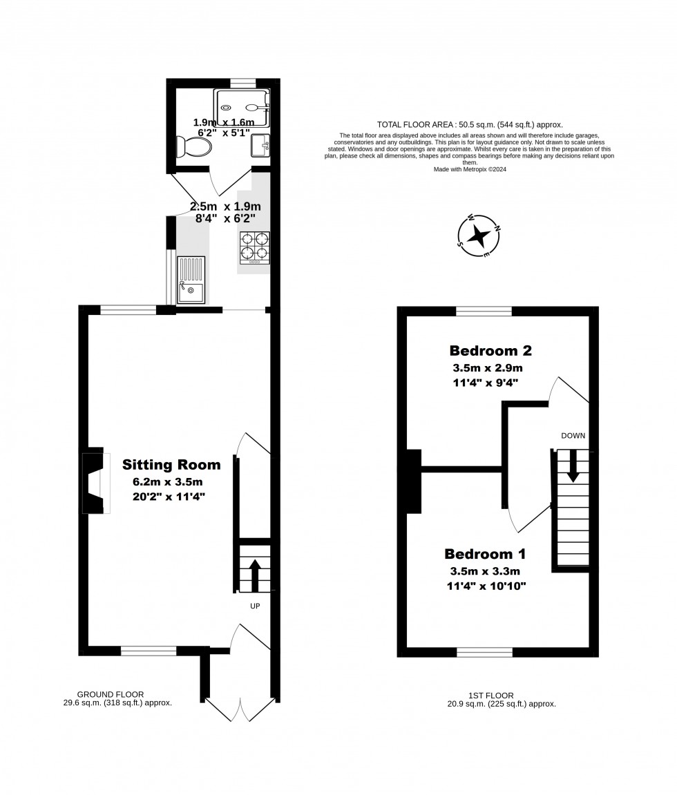 Floorplan for Walmer, Deal, Kent