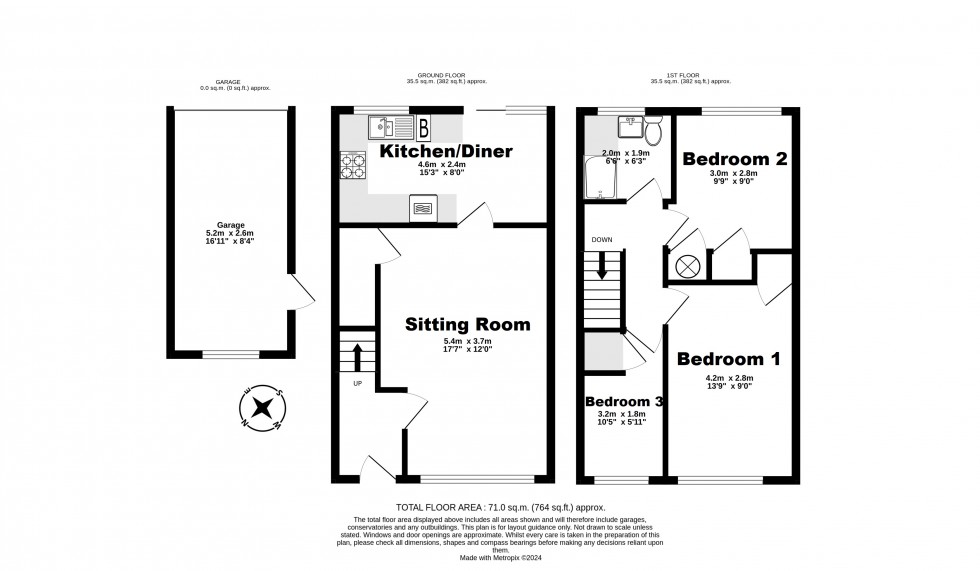 Floorplan for Walmer, Kent