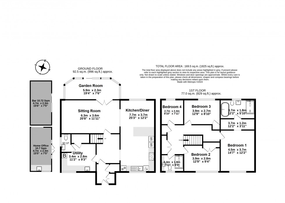 Floorplan for Martin Mill, Nr. Dover, Kent