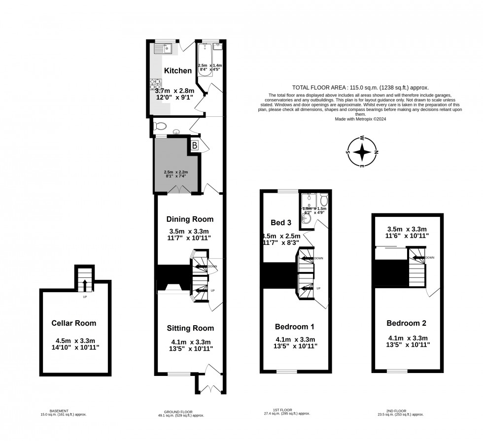 Floorplan for Walmer, Deal, Kent