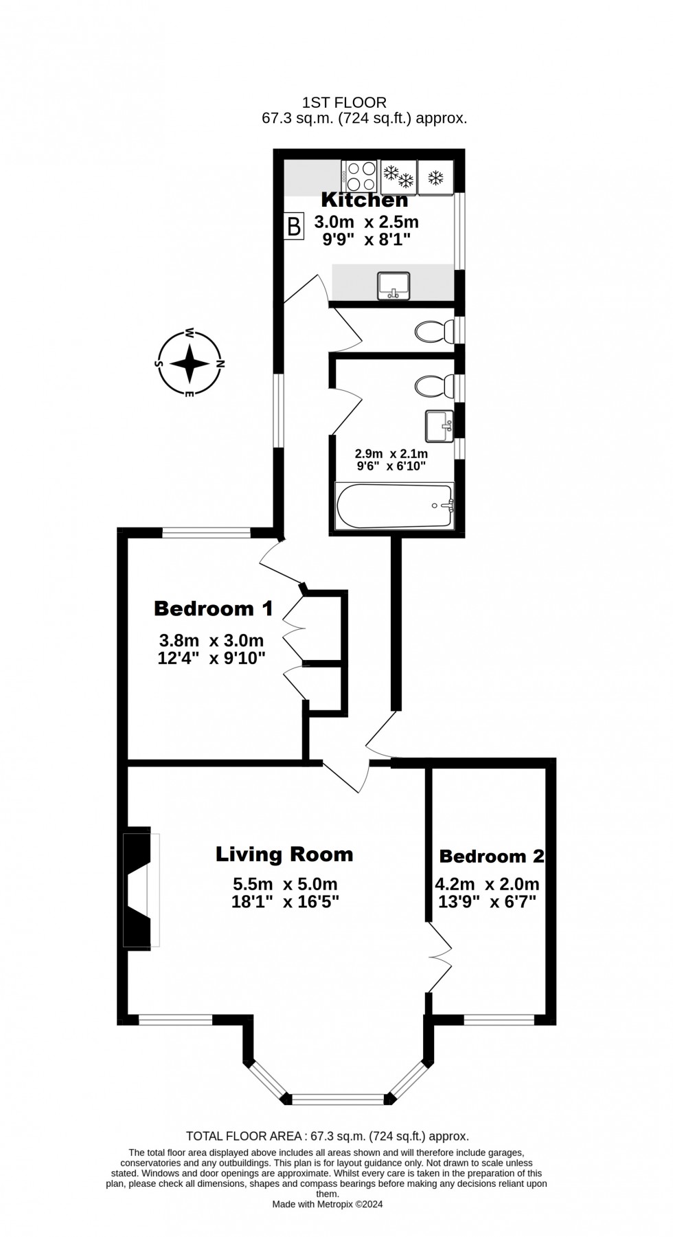 Floorplan for Deal, Kent