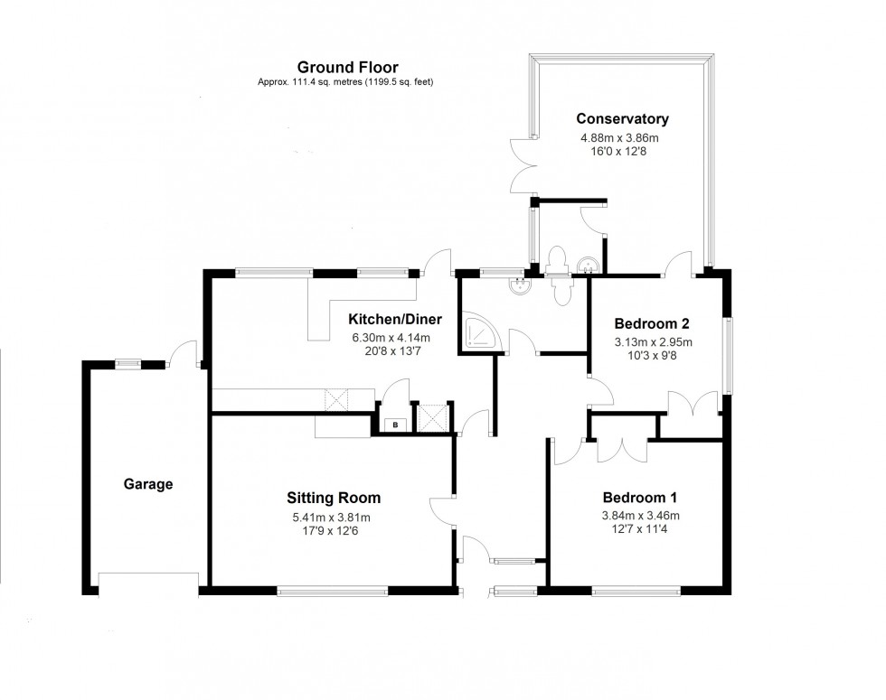 Floorplan for Kingsdown, Deal, Kent