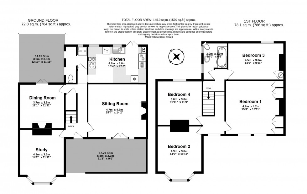 Floorplan for Walmer, Deal, Kent