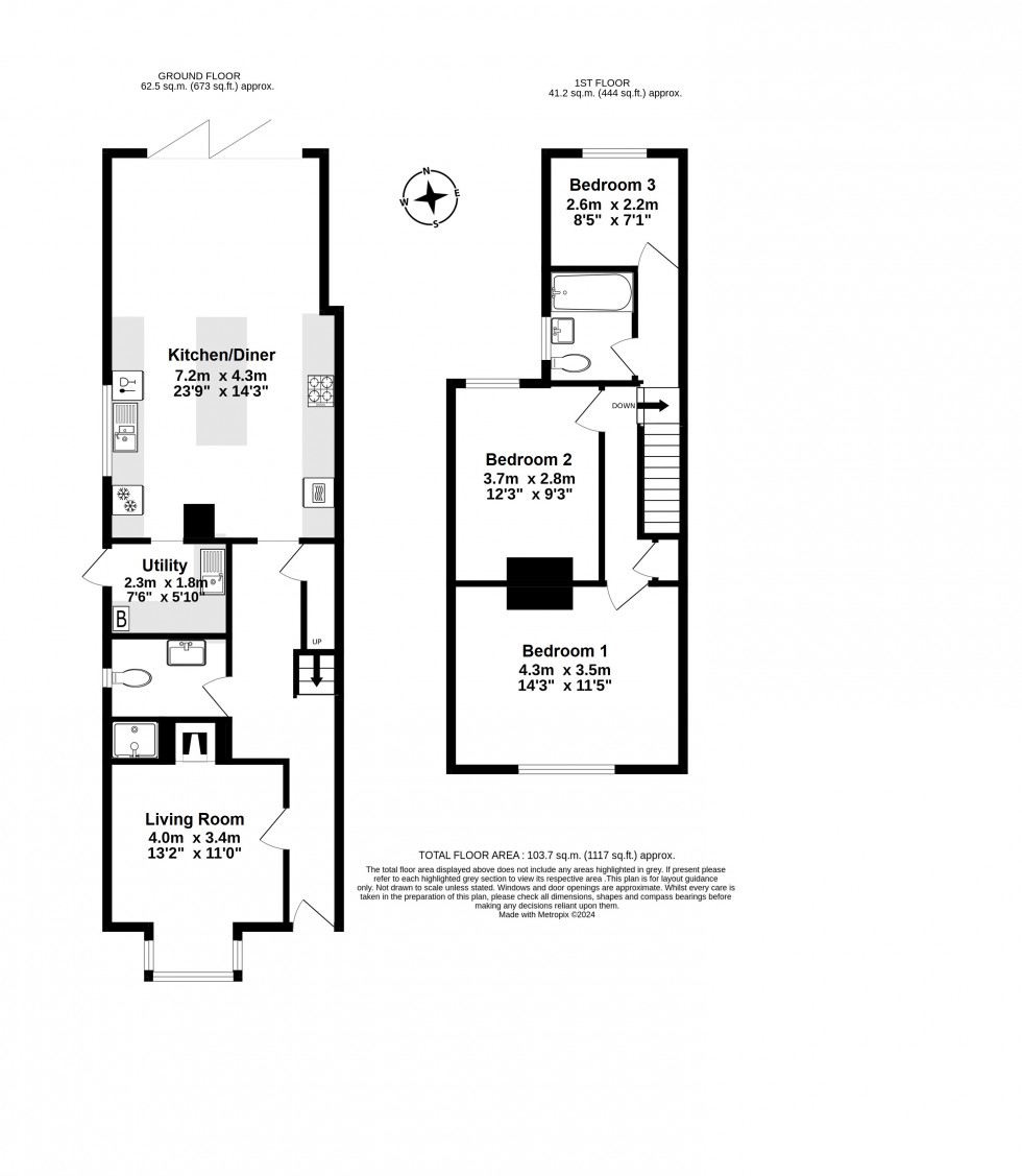 Floorplan for Walmer, Deal, Kent