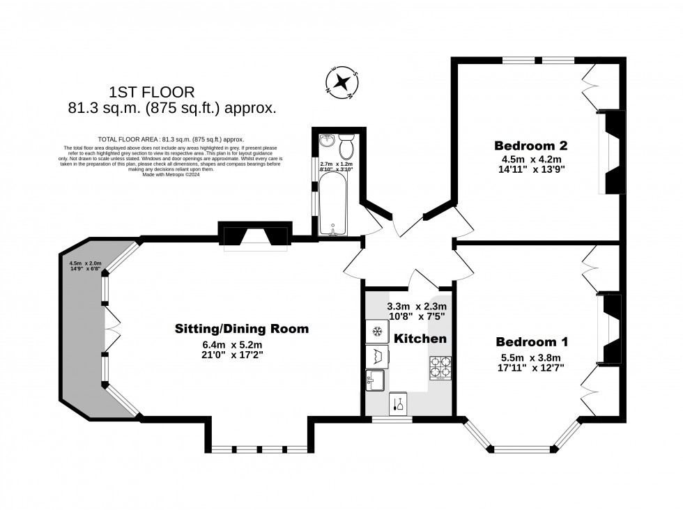 Floorplan for Dover Road, Walmer, Deal