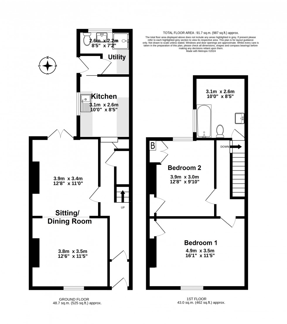 Floorplan for Walmer, Deal, Kent