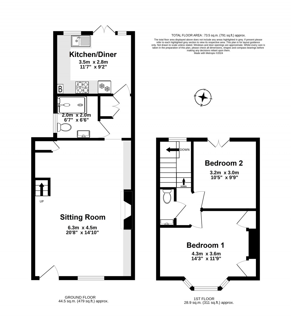 Floorplan for Deal, Kent