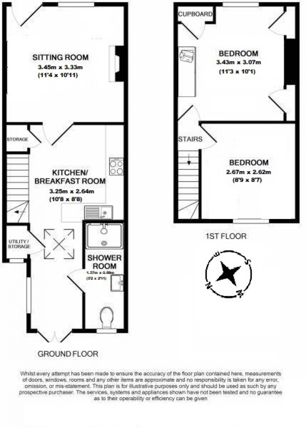 Floorplan for Kingsdown, Deal, Kent