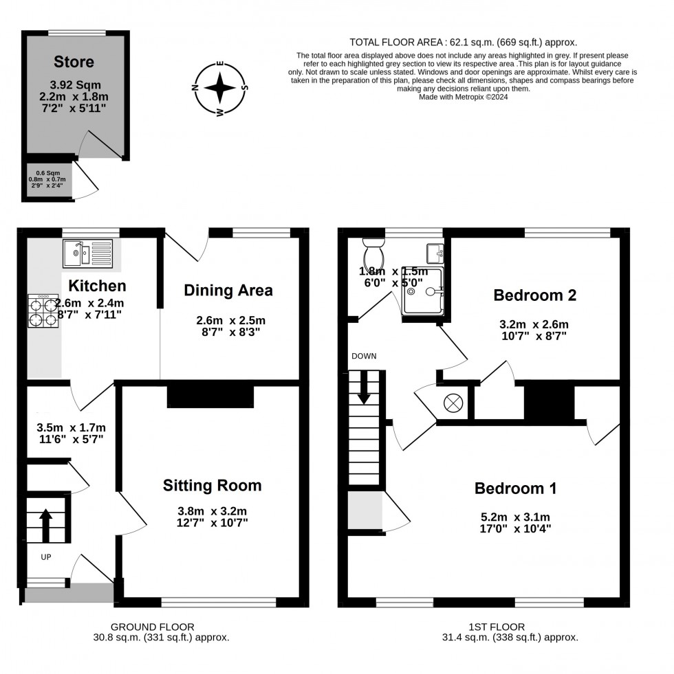 Floorplan for Deal, Kent