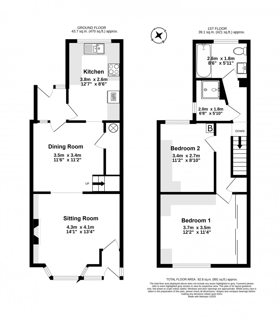 Floorplan for Walmer, Deal, Kent