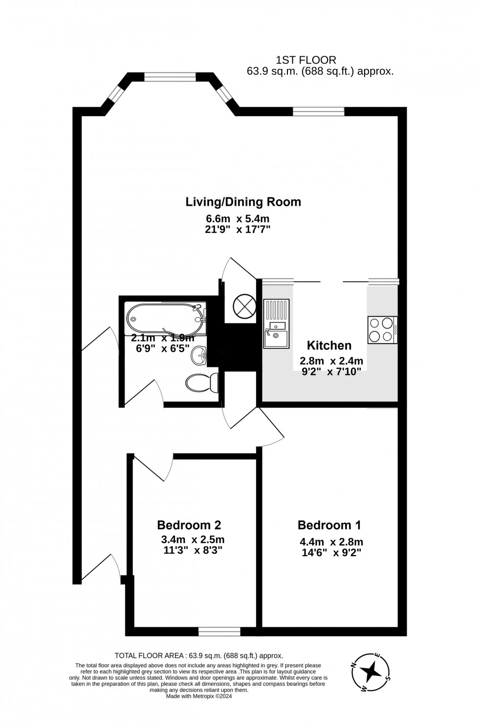 Floorplan for The Marina, Deal