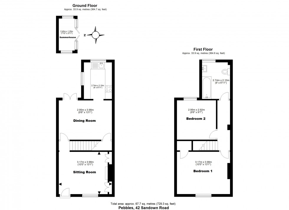 Floorplan for Sandown Road, Deal, Kent