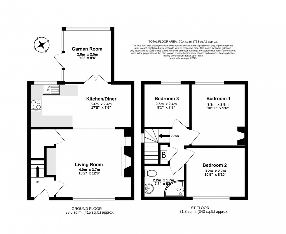 Floorplan for Deal, Kent