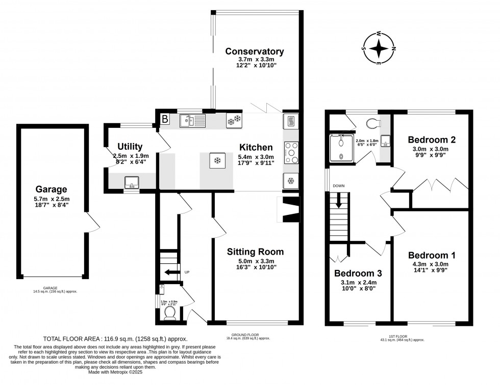 Floorplan for Matthews Close, Deal