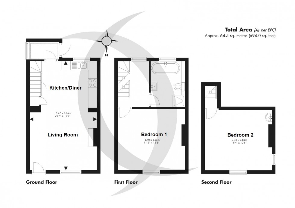 Floorplan for Deal, Kent